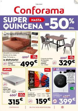 Folleto promocional de Conforama válido desde el 13/08/2026