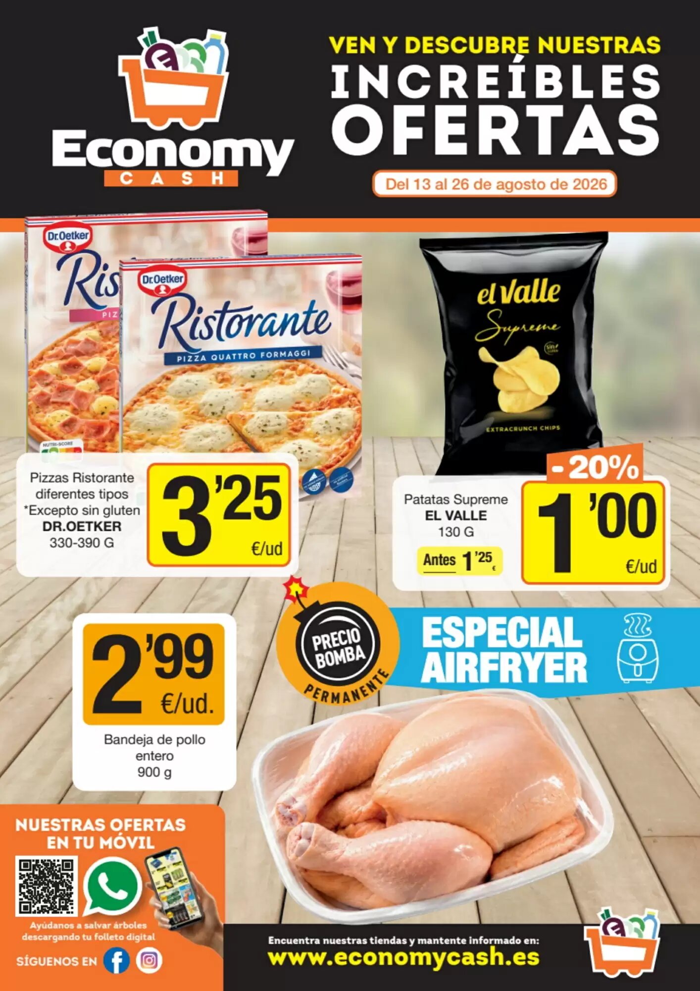 Folleto promocional de Economy Cash válido desde el 13/08/2026 - Página 1.