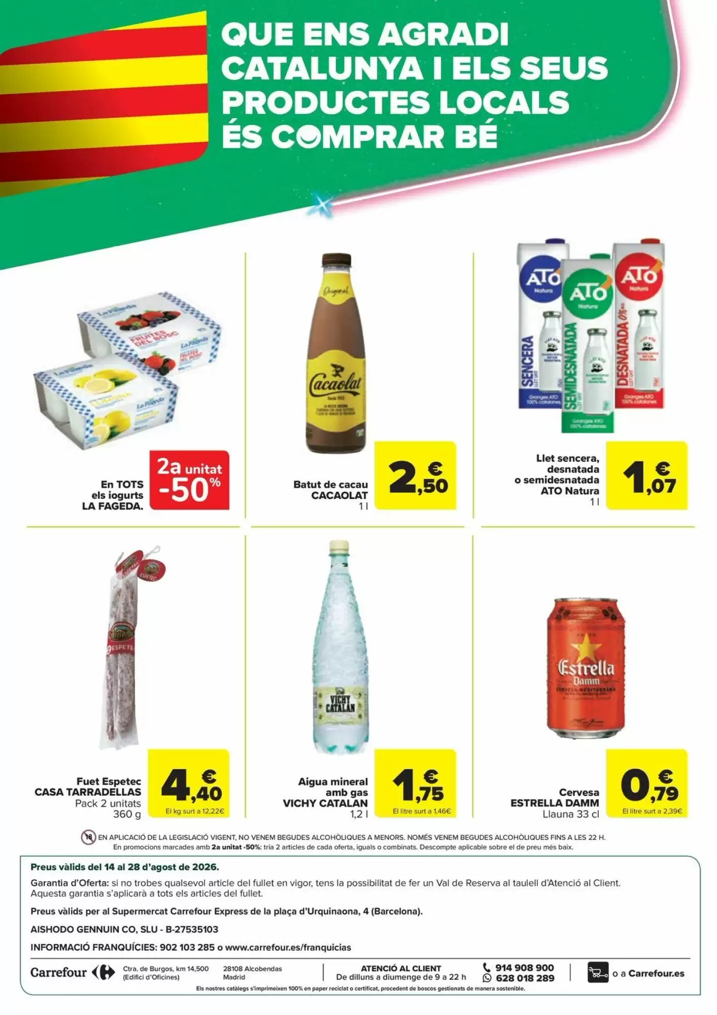 Folleto promocional de Carrefour válido desde el 14/08/2026 - Página 4.