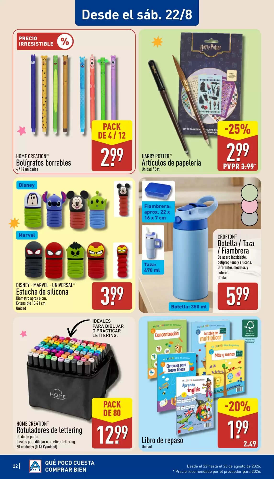 Folleto promocional de ALDI válido desde el 17/08/2026 - Página 22.