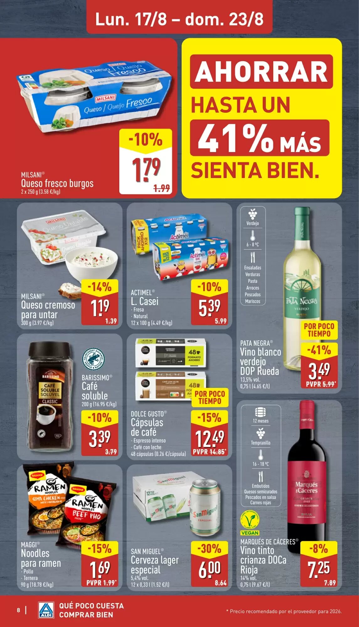 Folleto promocional de ALDI válido desde el 17/08/2026 - Página 8.