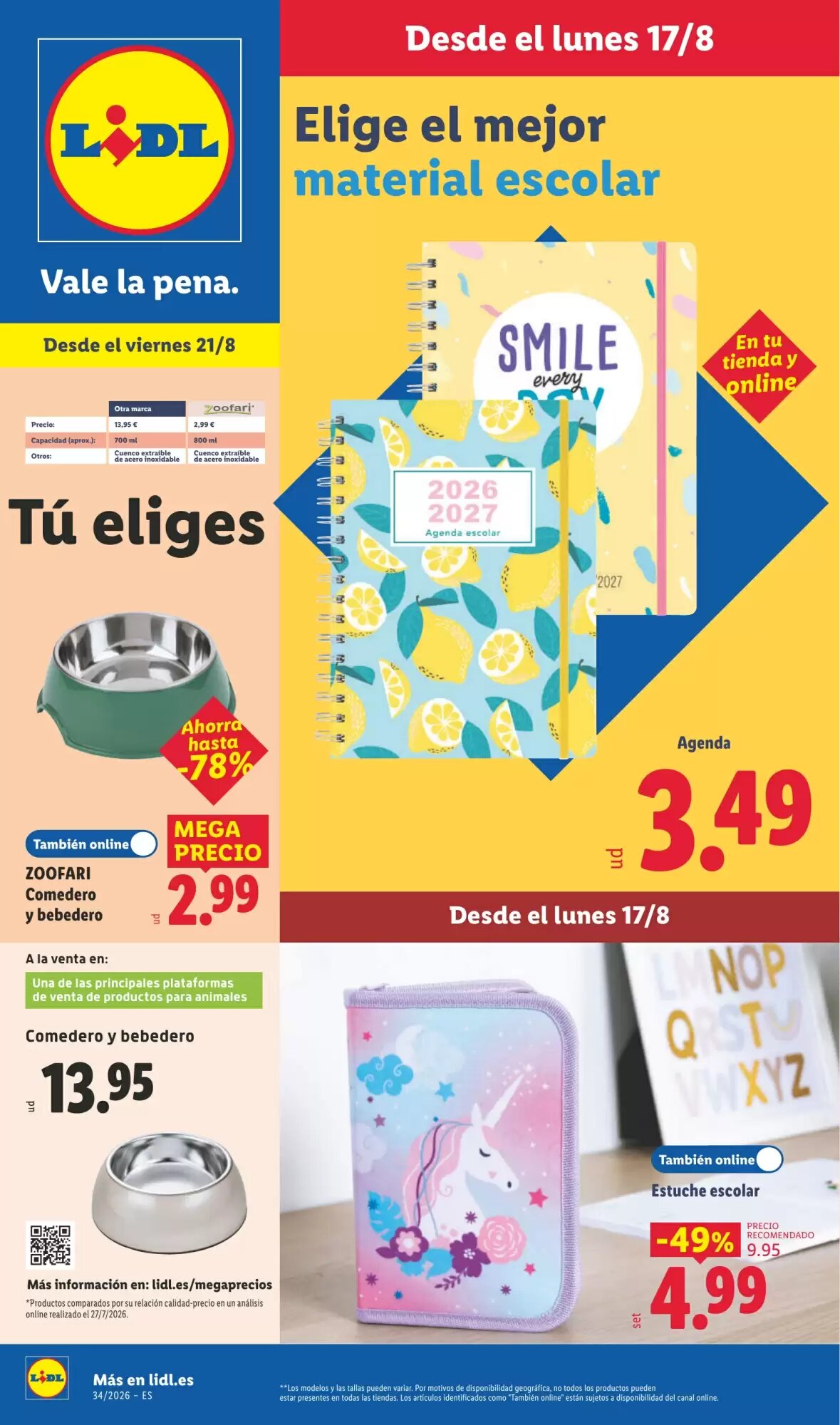 Folleto promocional de Lidl válido desde el 17/08/2026 - Página 1.