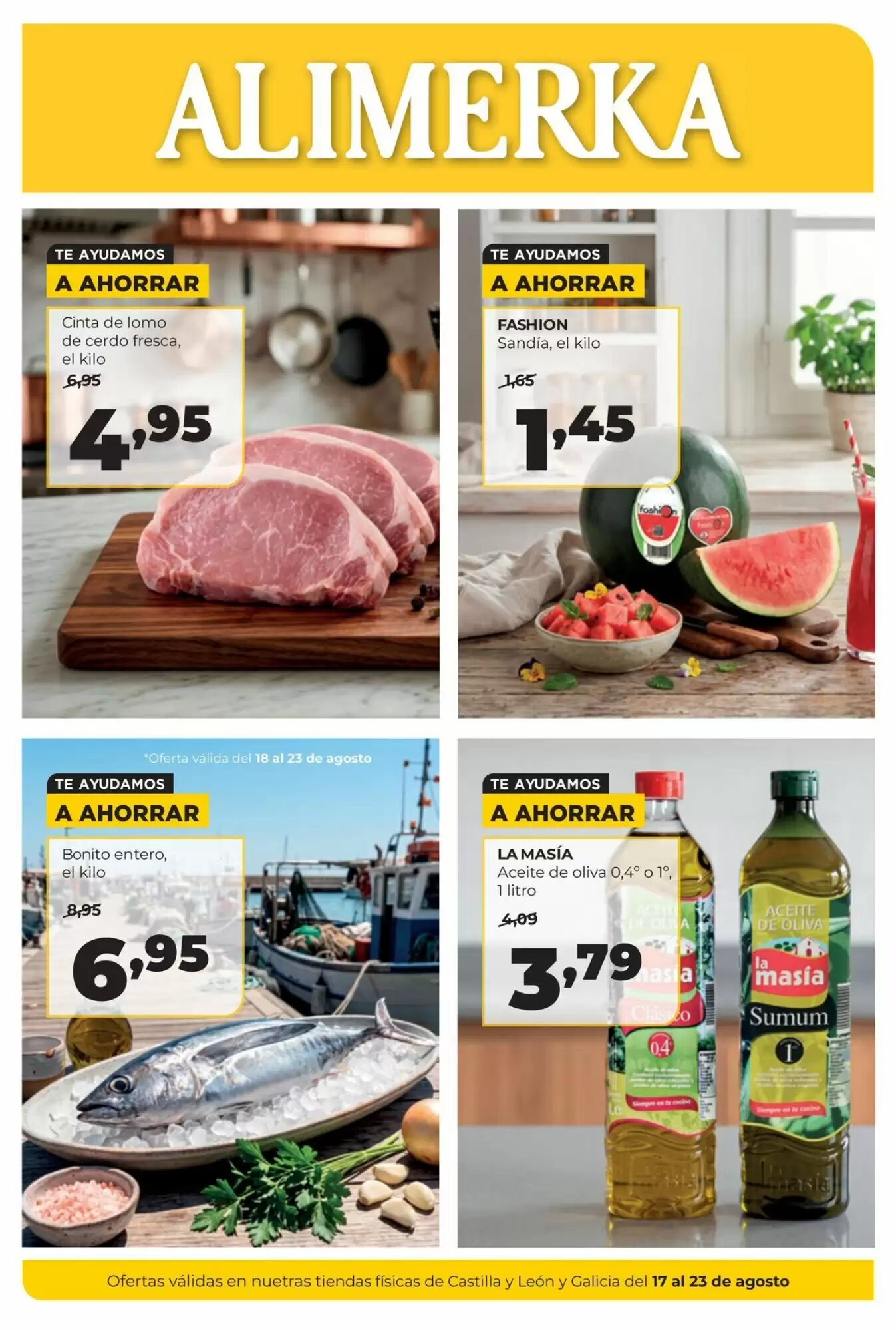 Folleto promocional de Alimerka válido desde el 17/08/2026 - Página 1.