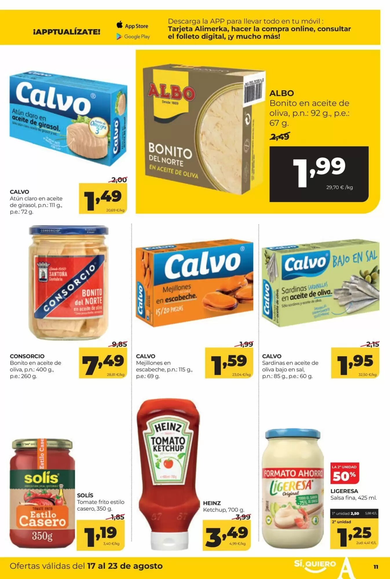 Folleto promocional de Alimerka válido desde el 17/08/2026 - Página 11.