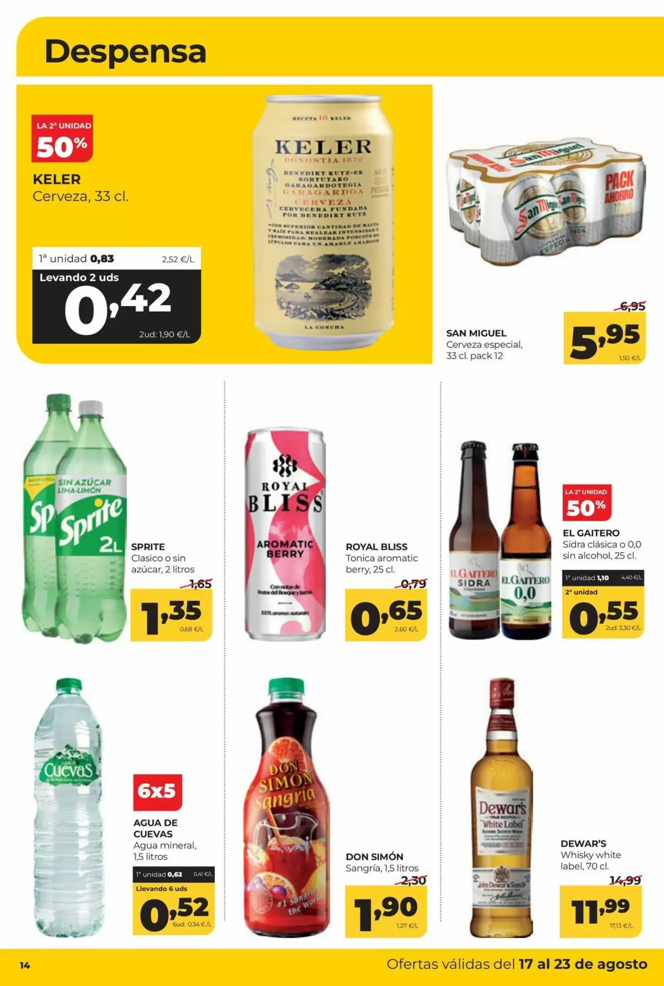 Folleto promocional de Alimerka válido desde el 17/08/2026 - Página 14.