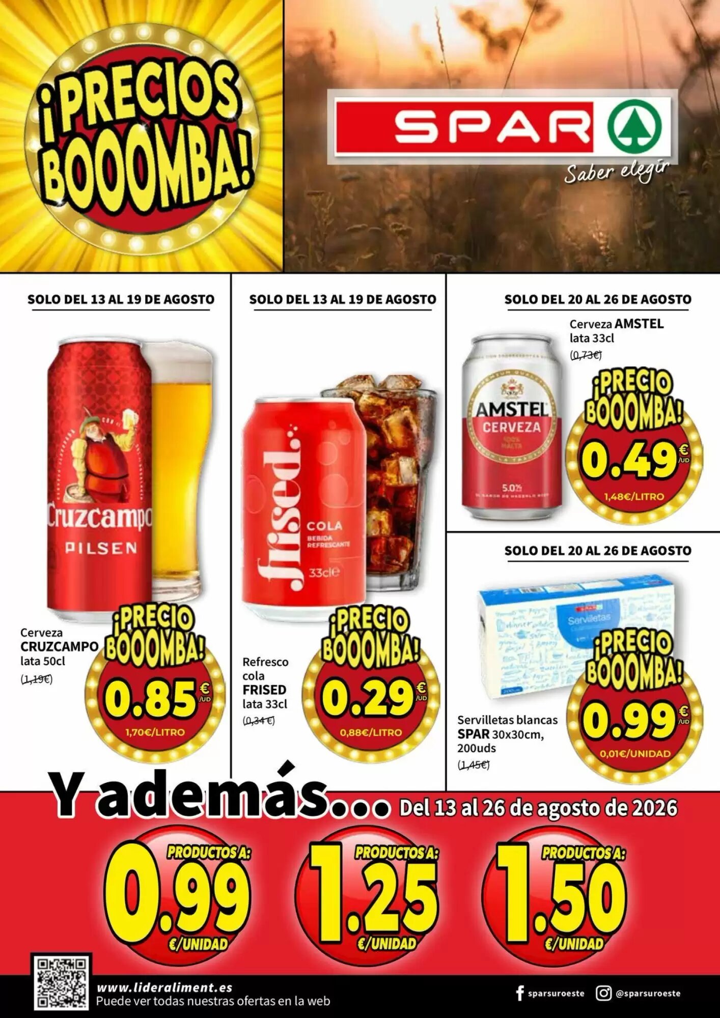 Folleto promocional de Spar válido desde el 19/08/2026 - Página 1.