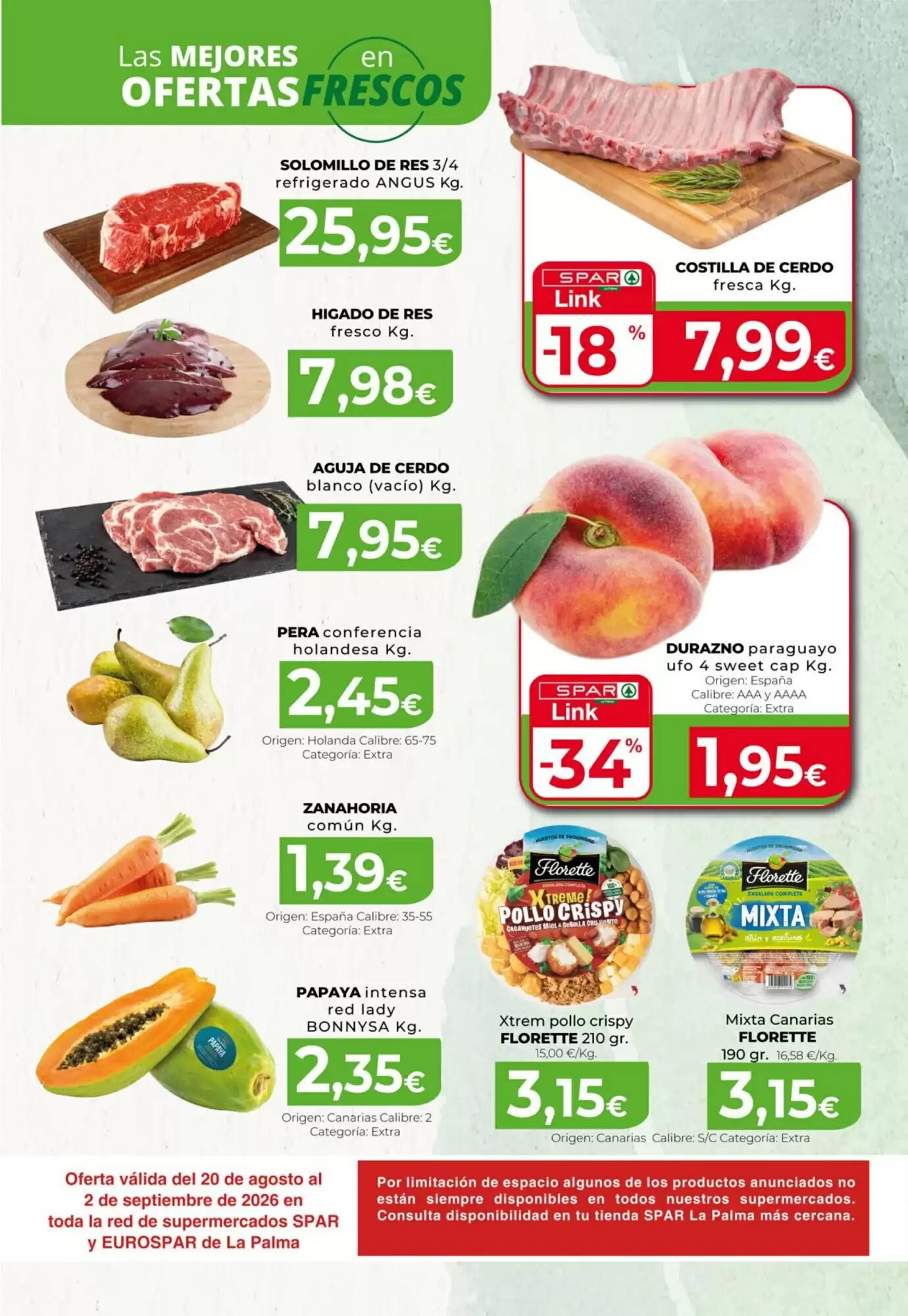 Folleto promocional de Spar La Palma válido desde el 20/08/2026 - Página 16.