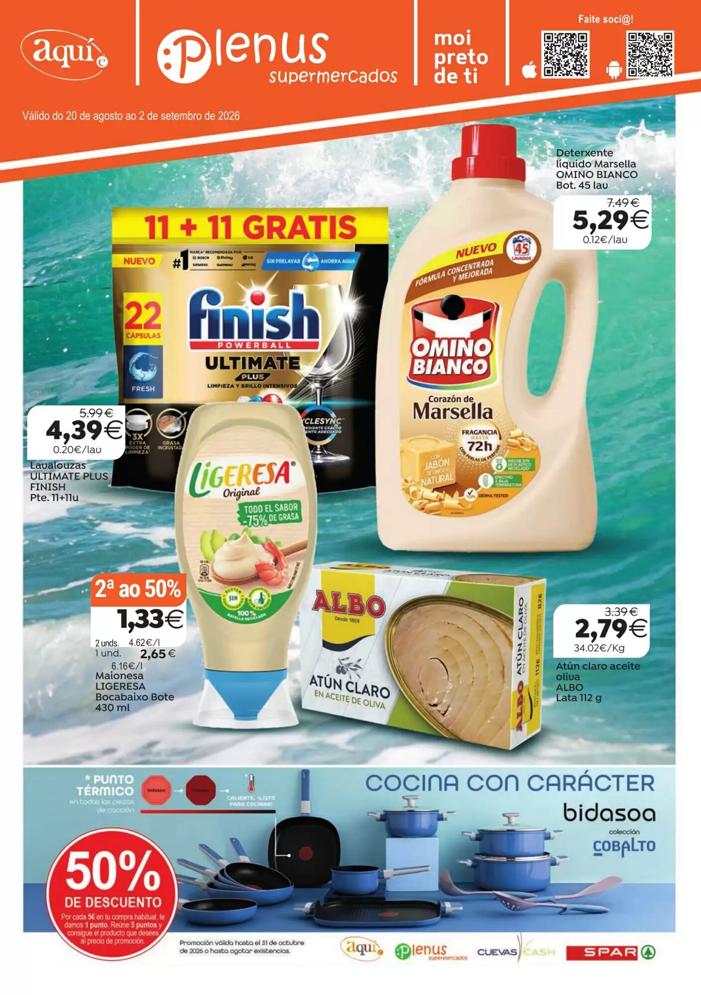Folleto promocional de Plenus Supermercados válido desde el 20/08/2026 - Página 1.