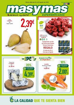 Folleto promocional de Masymas válido desde el 20/08/2026