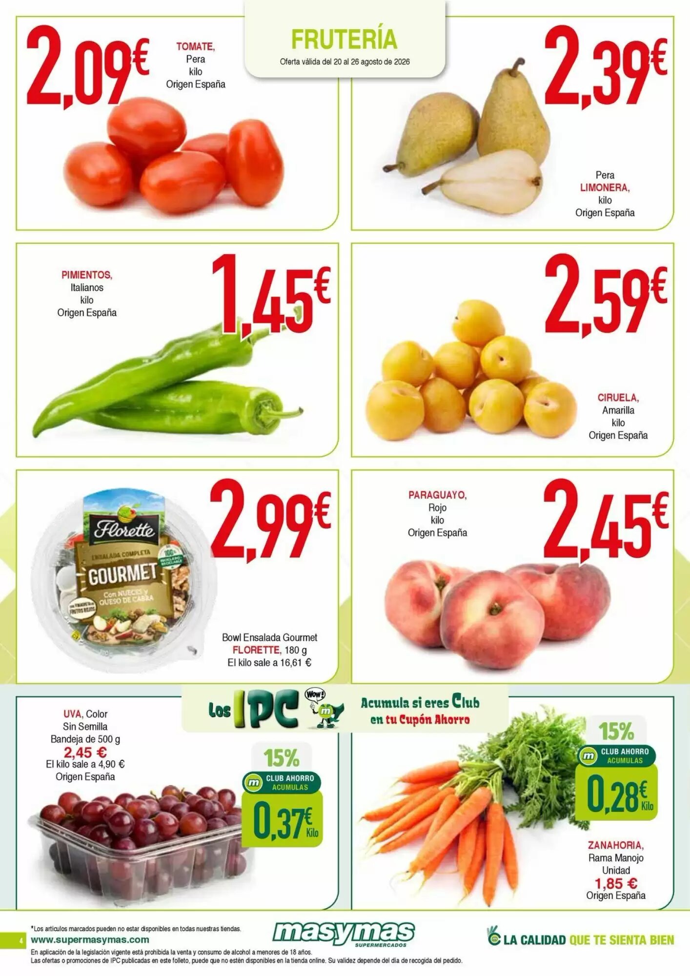 Folleto promocional de Masymas válido desde el 20/08/2026 - Página 4.