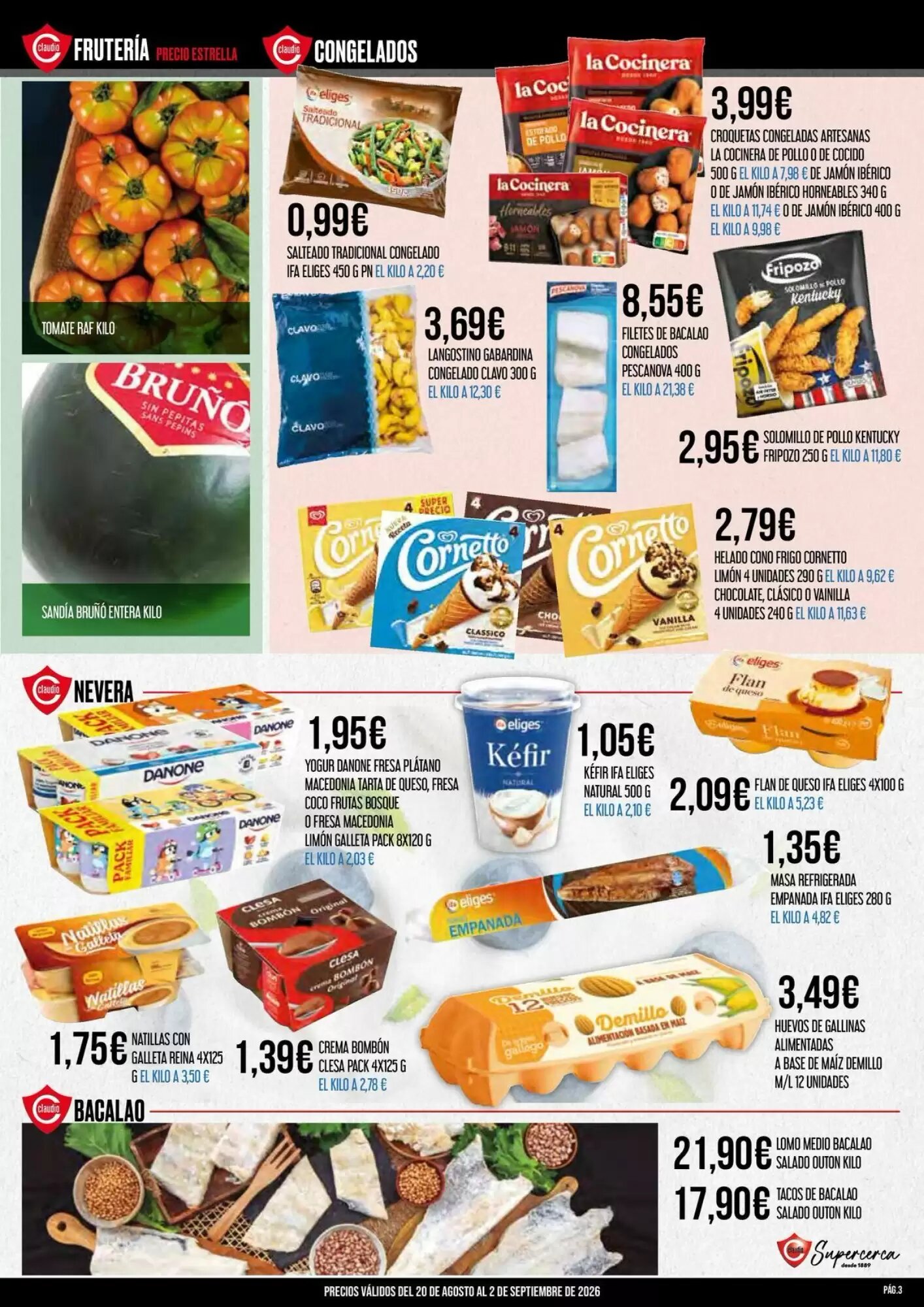 Folleto promocional de Claudio válido desde el 20/08/2026 - Página 3.