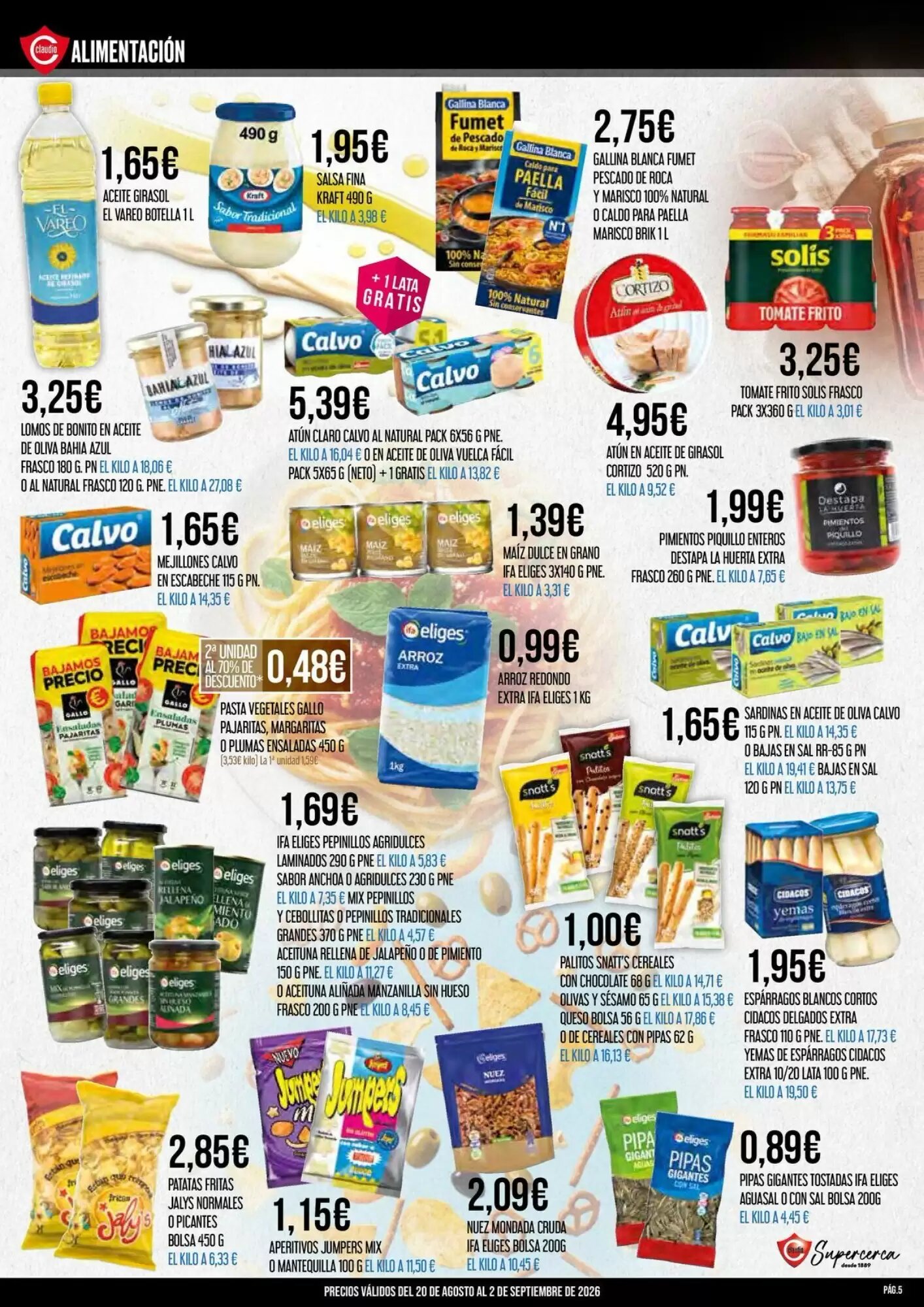 Folleto promocional de Claudio válido desde el 20/08/2026 - Página 5.