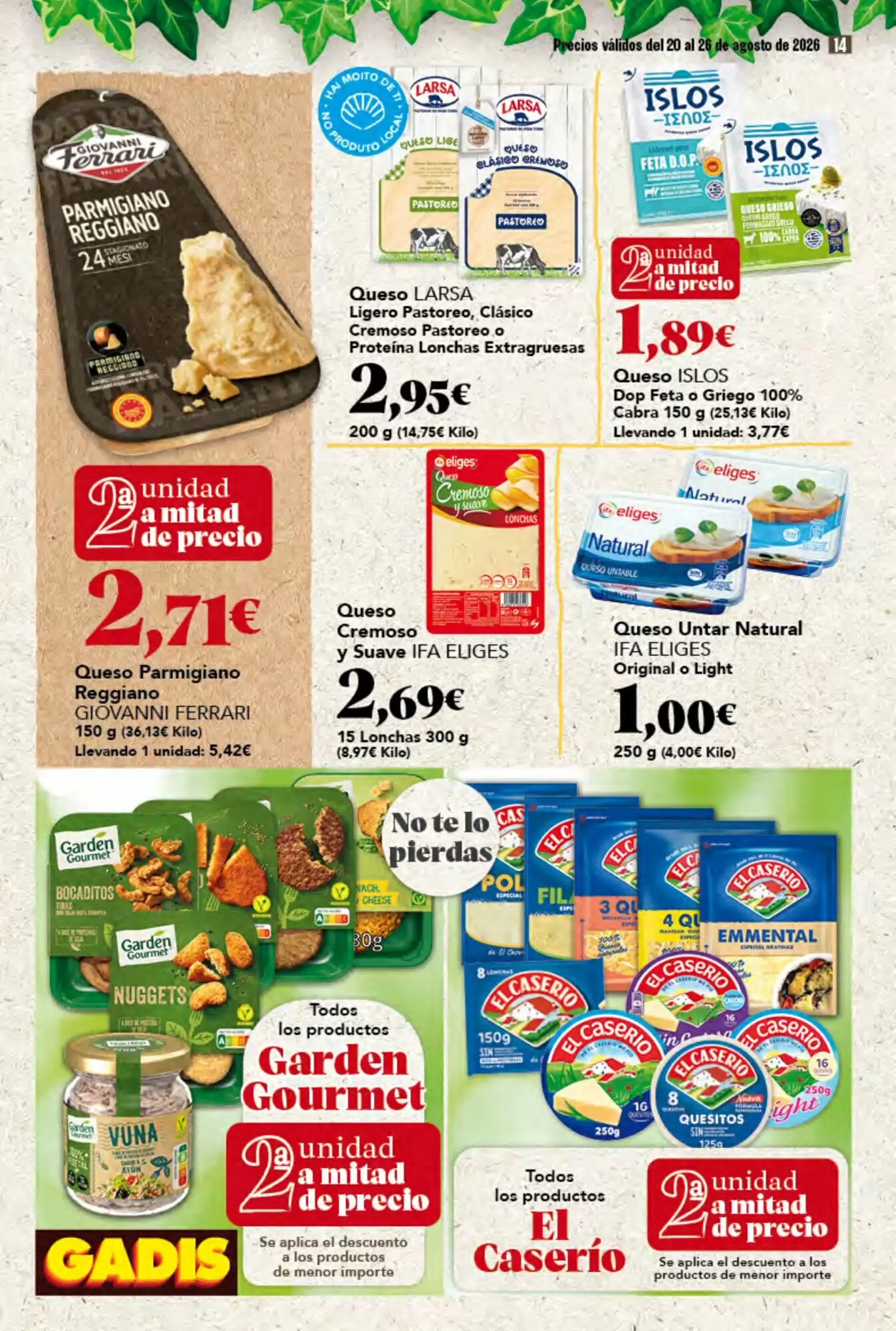 Folleto promocional de Gadis válido desde el 20/08/2026 - Página 14.