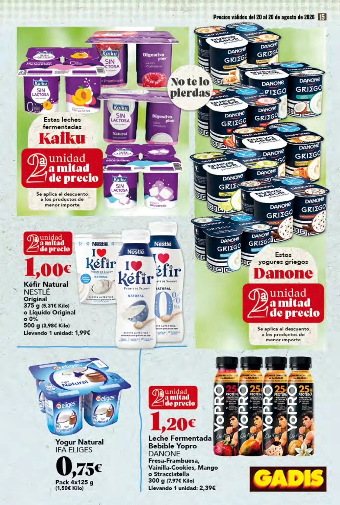 Folleto promocional de Gadis válido desde el 20/08/2026 - Página 15.