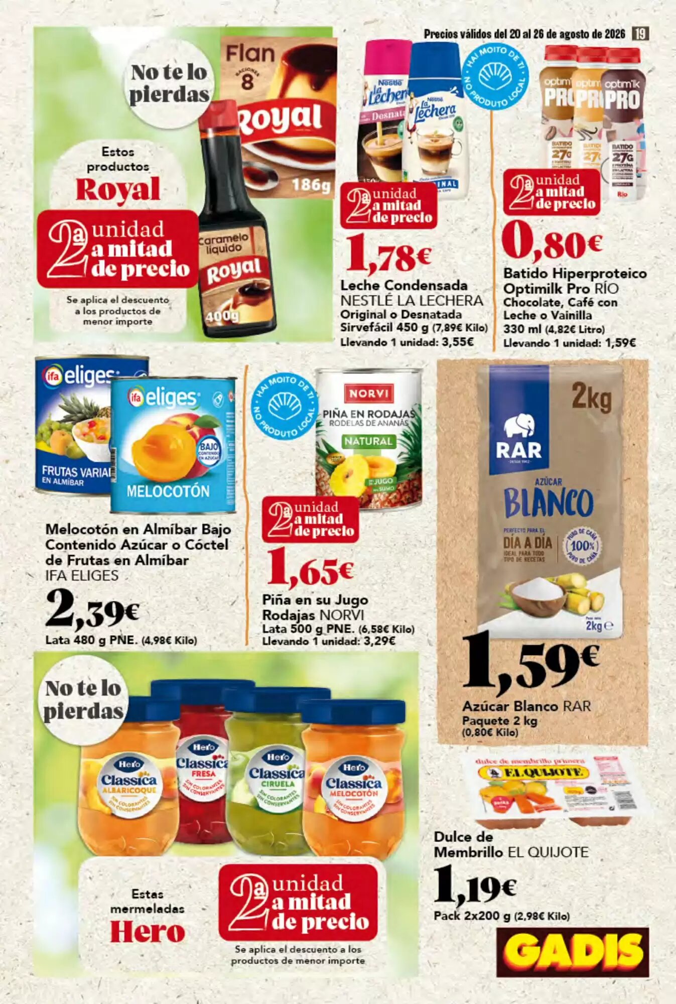 Folleto promocional de Gadis válido desde el 20/08/2026 - Página 19.
