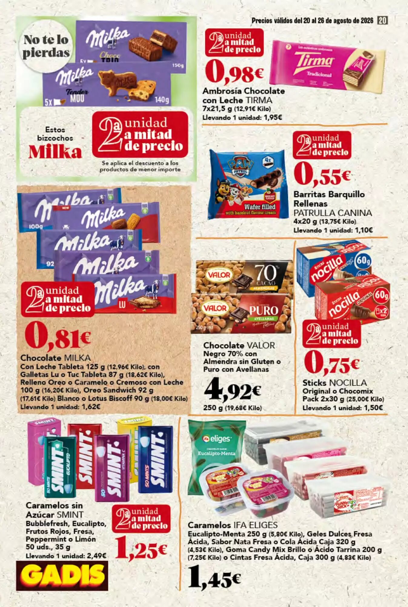 Folleto promocional de Gadis válido desde el 20/08/2026 - Página 20.