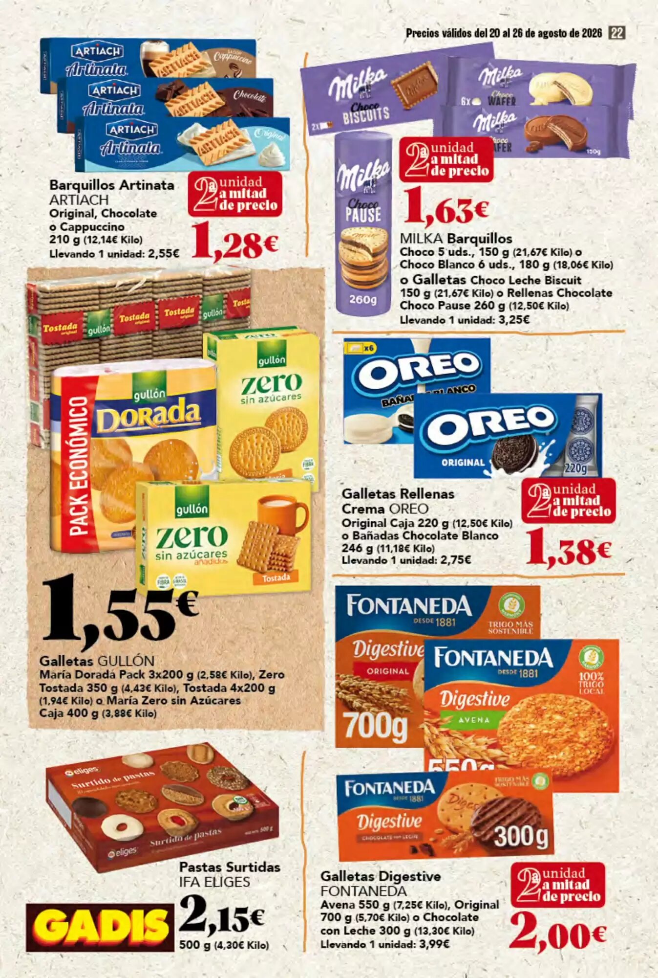 Folleto promocional de Gadis válido desde el 20/08/2026 - Página 22.