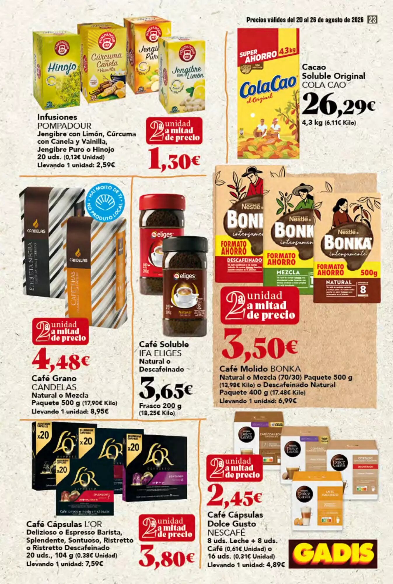 Folleto promocional de Gadis válido desde el 20/08/2026 - Página 23.