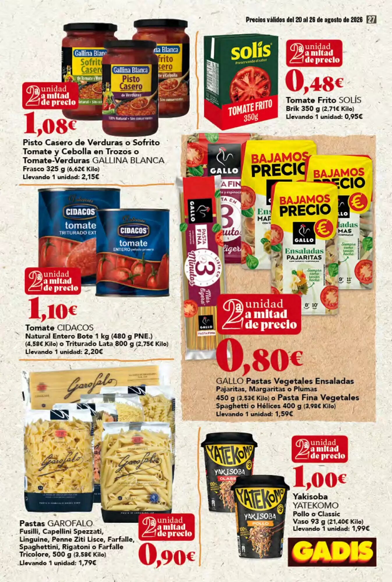 Folleto promocional de Gadis válido desde el 20/08/2026 - Página 27.