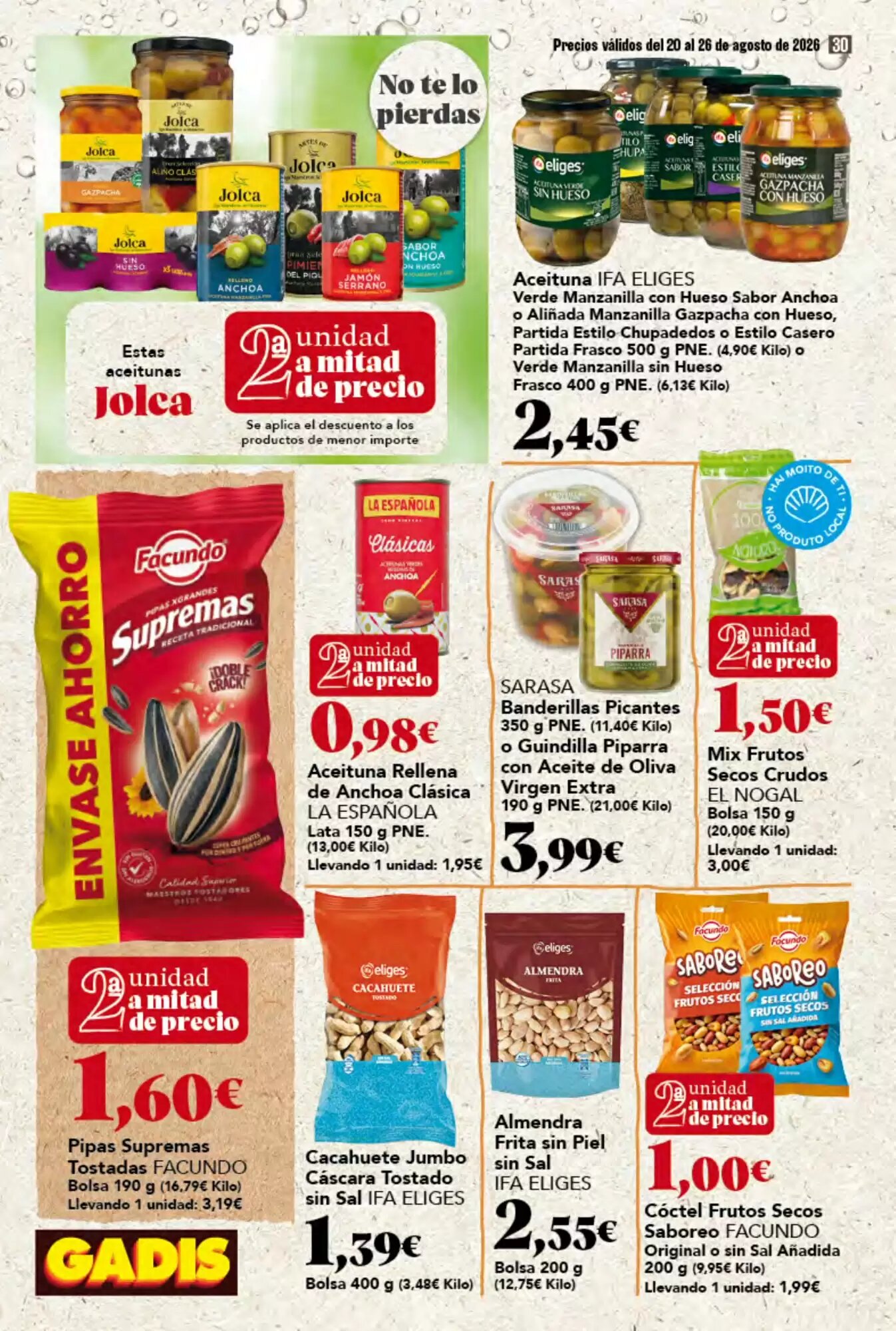 Folleto promocional de Gadis válido desde el 20/08/2026 - Página 30.