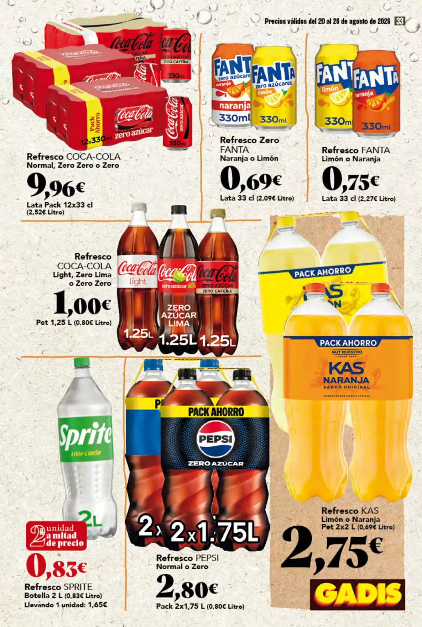 Folleto promocional de Gadis válido desde el 20/08/2026 - Página 33.