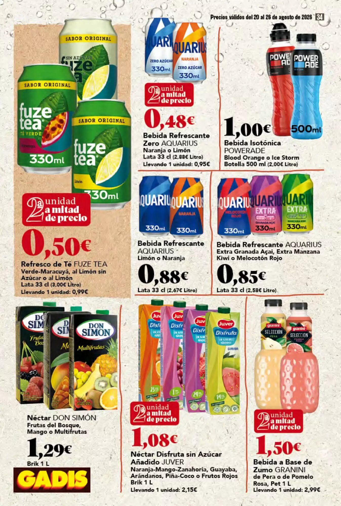 Folleto promocional de Gadis válido desde el 20/08/2026 - Página 34.