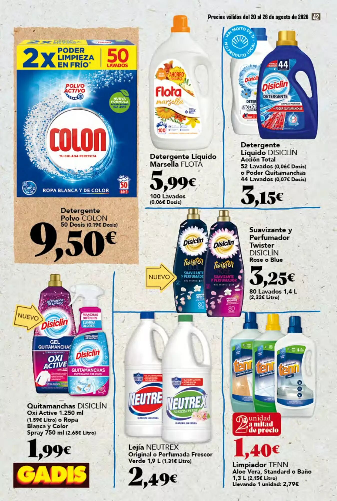 Folleto promocional de Gadis válido desde el 20/08/2026 - Página 42.
