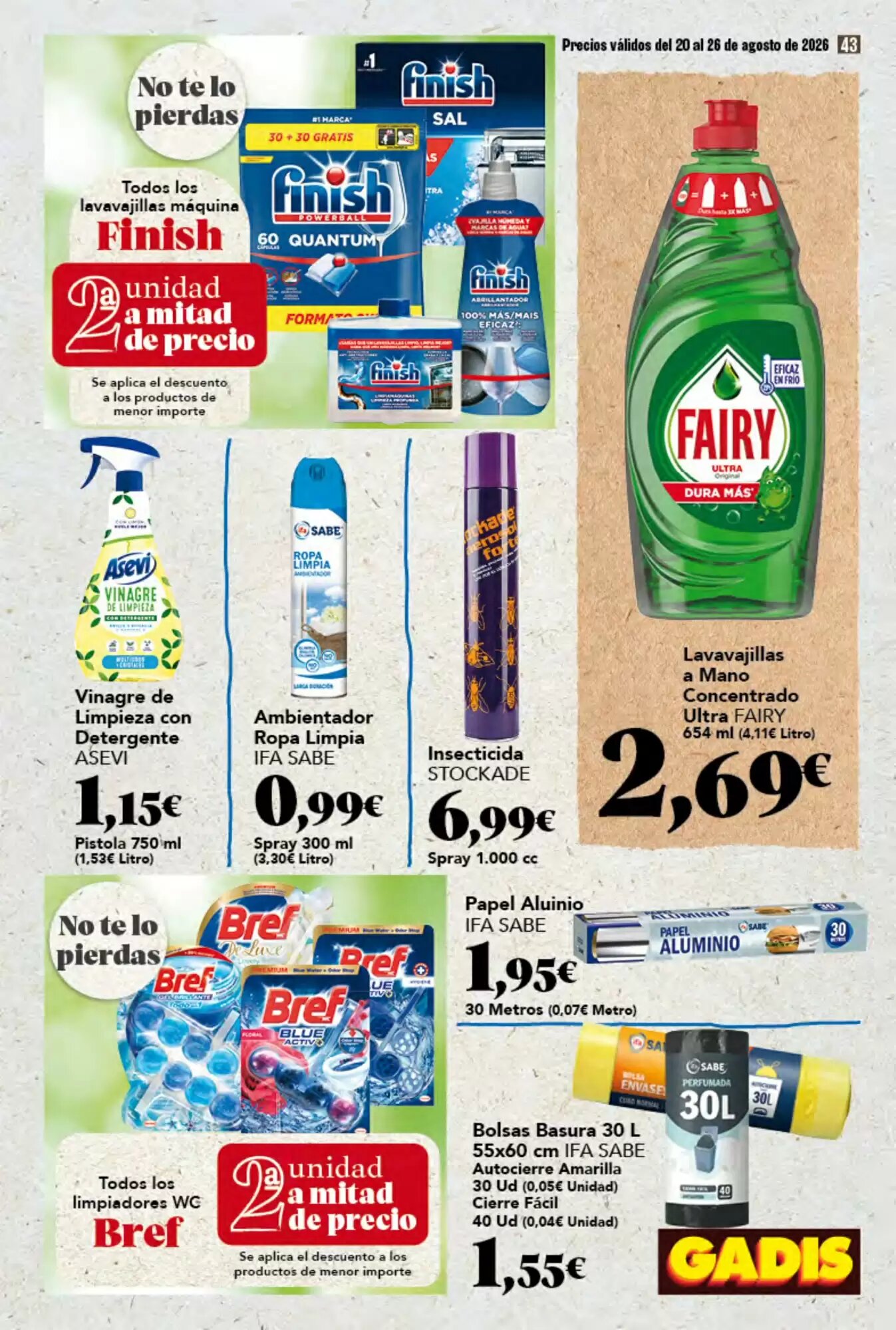 Folleto promocional de Gadis válido desde el 20/08/2026 - Página 43.