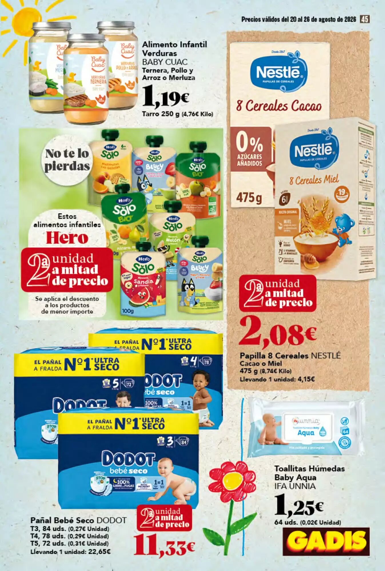 Folleto promocional de Gadis válido desde el 20/08/2026 - Página 45.