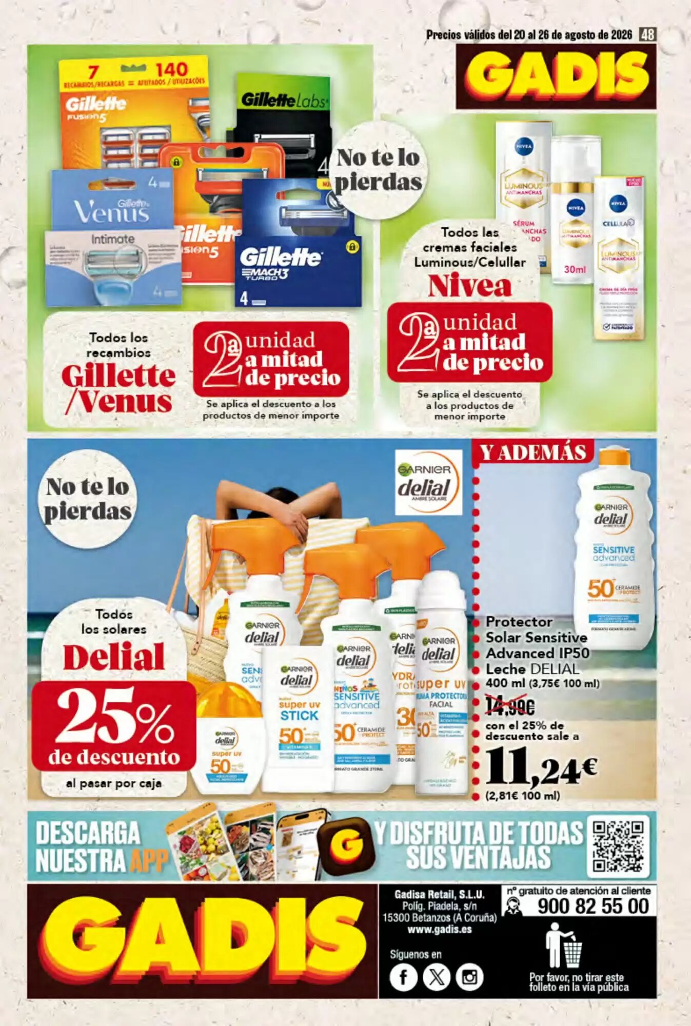 Folleto promocional de Gadis válido desde el 20/08/2026 - Página 48.