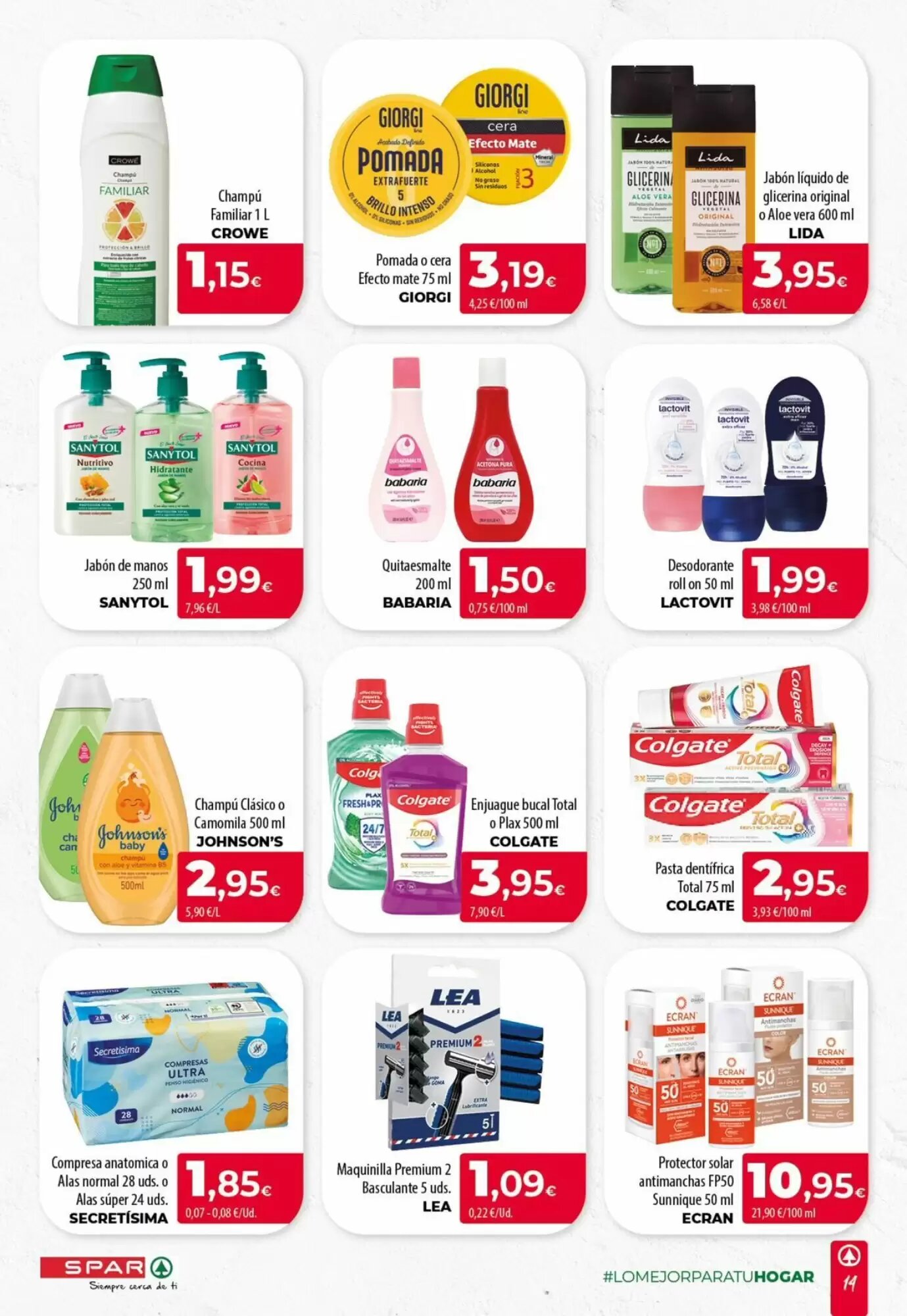 Folleto promocional de Spar Tenerife válido desde el 20/08/2026 - Página 14.