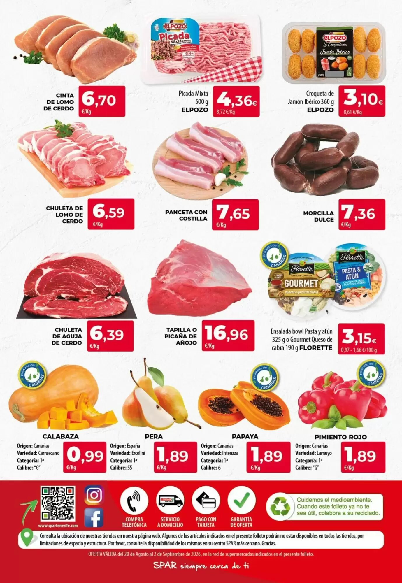 Folleto promocional de Spar Tenerife válido desde el 20/08/2026 - Página 16.
