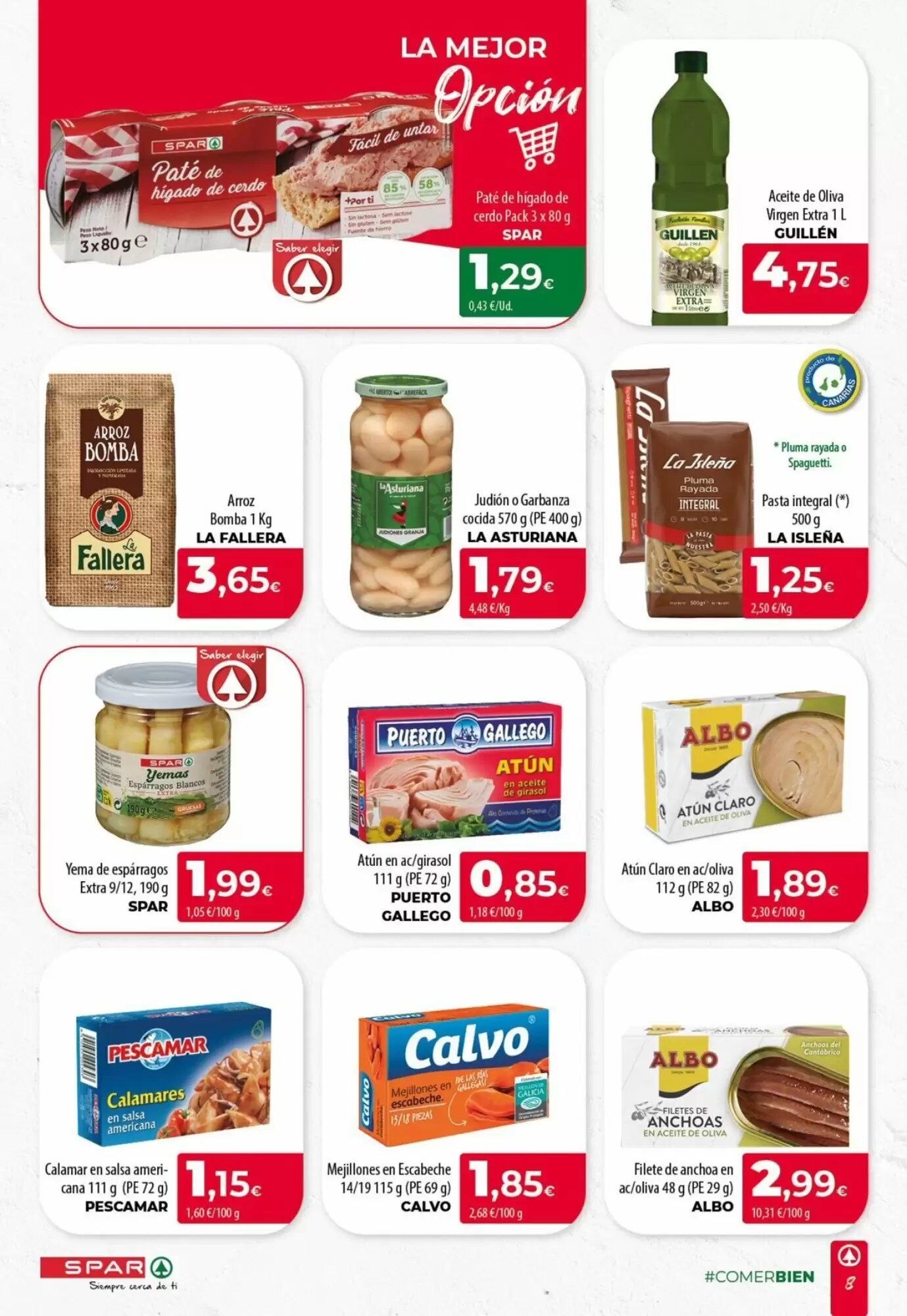 Folleto promocional de Spar Tenerife válido desde el 20/08/2026 - Página 8.