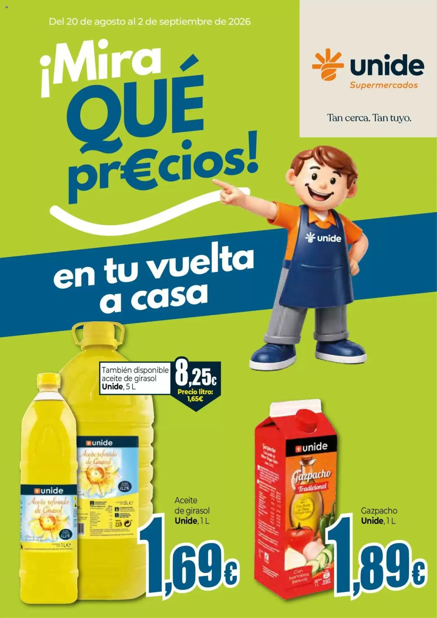 Folleto promocional de Unide Supermercados válido desde el 20/08/2026 - Página 1.
