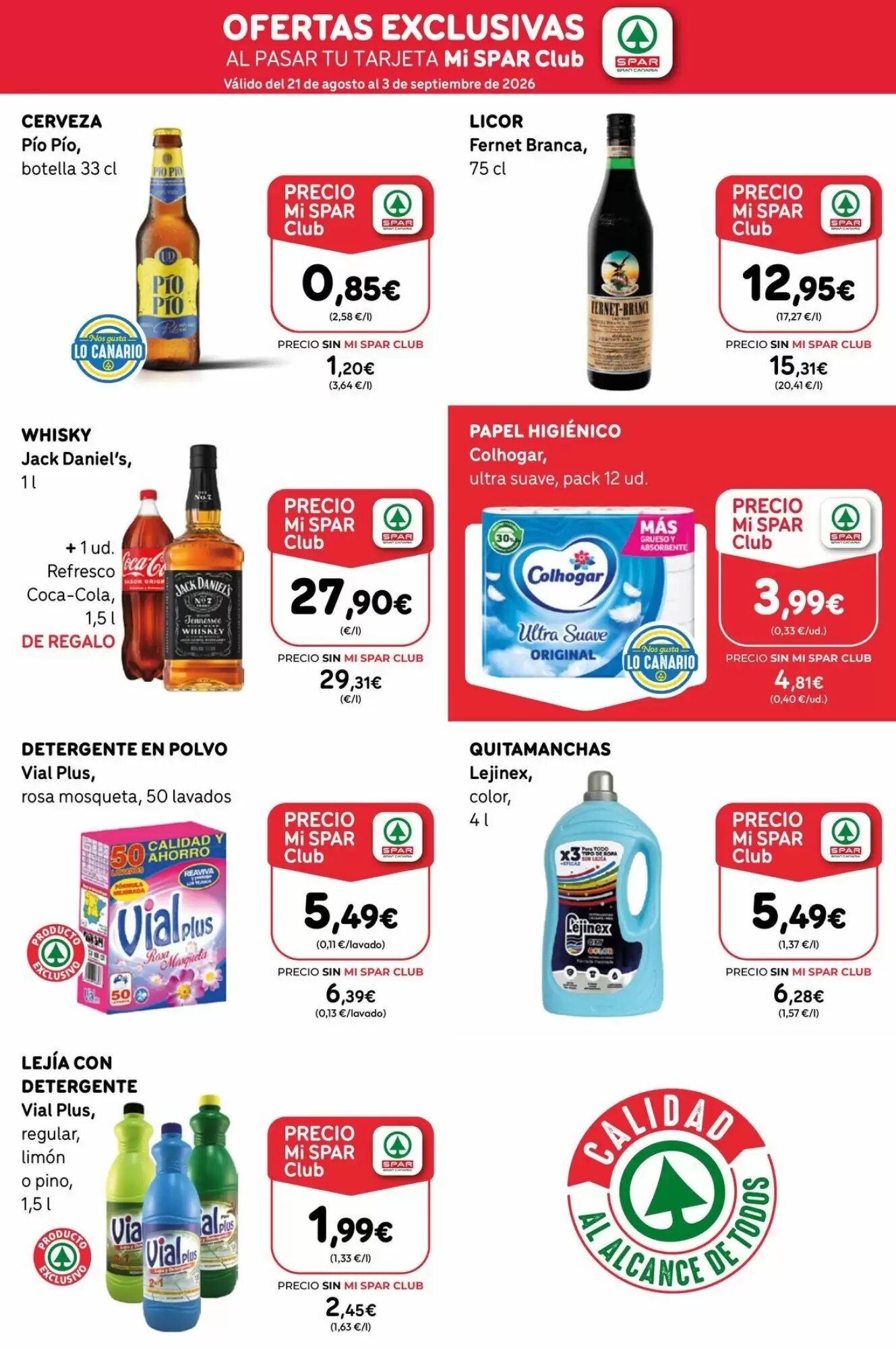 Folleto promocional de SPAR Gran Canaria válido desde el 21/08/2026 - Página 3.