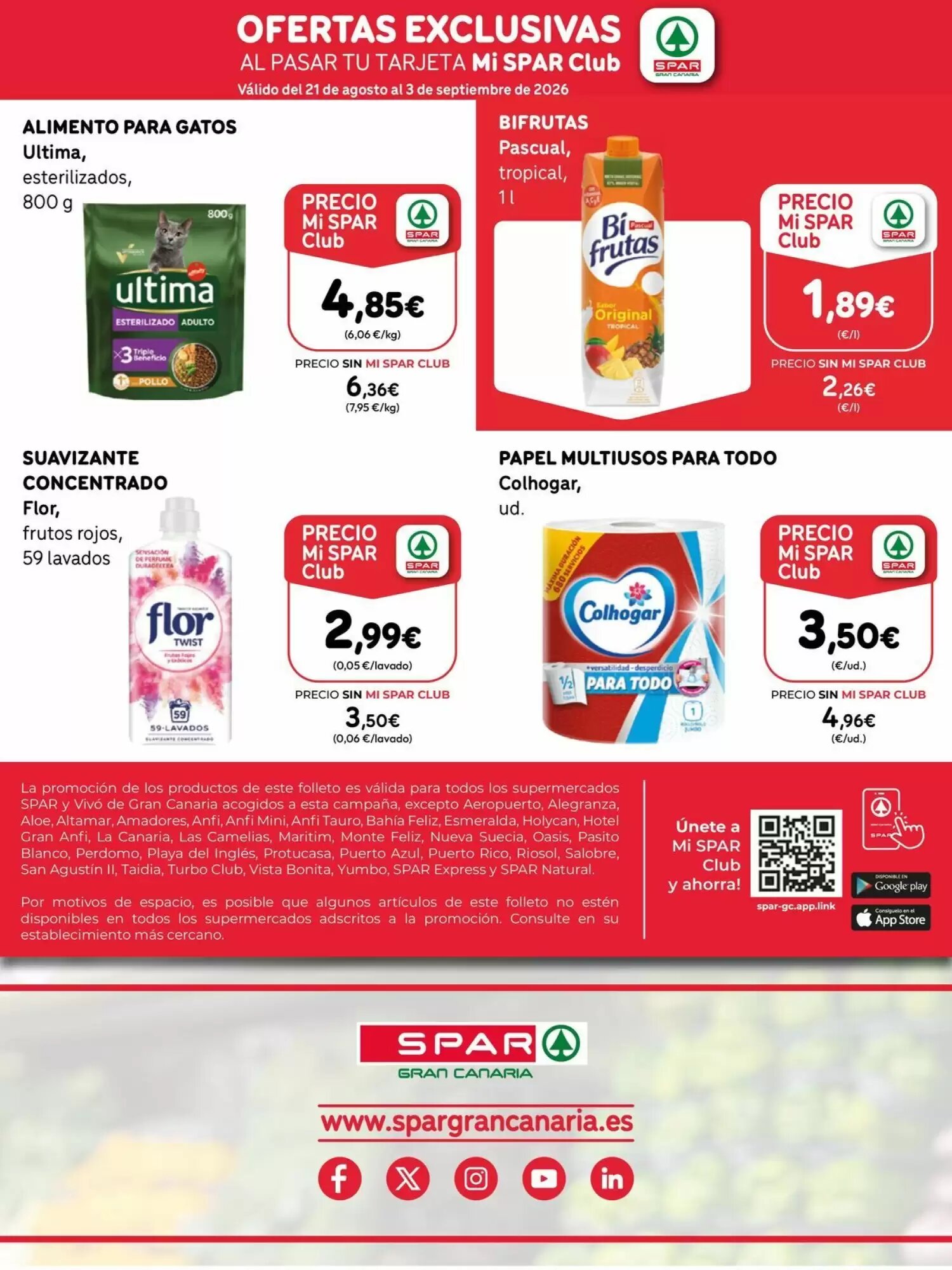 Folleto promocional de SPAR Gran Canaria válido desde el 21/08/2026 - Página 4.
