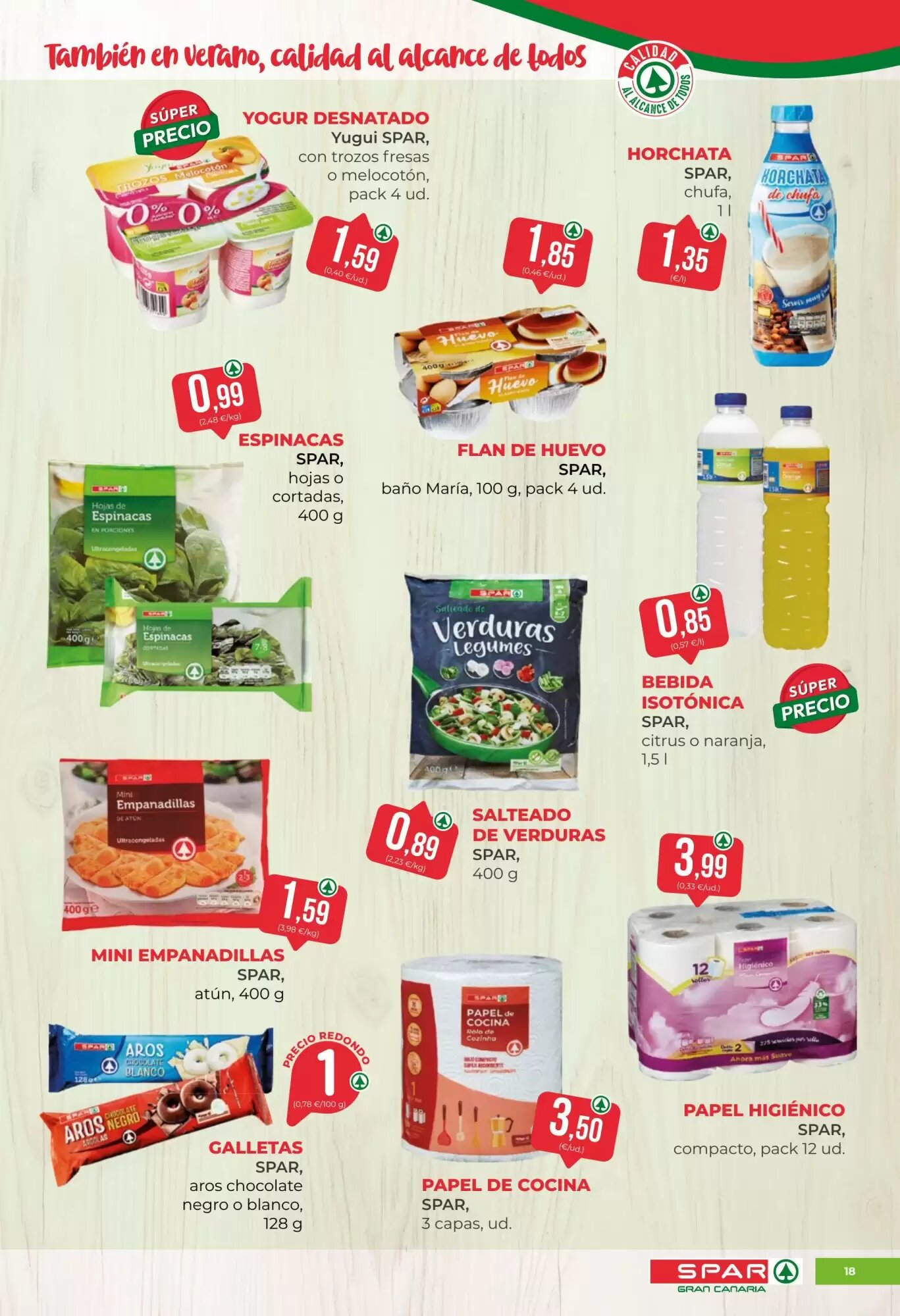 Folleto promocional de SPAR Gran Canaria válido desde el 21/08/2026 - Página 18.