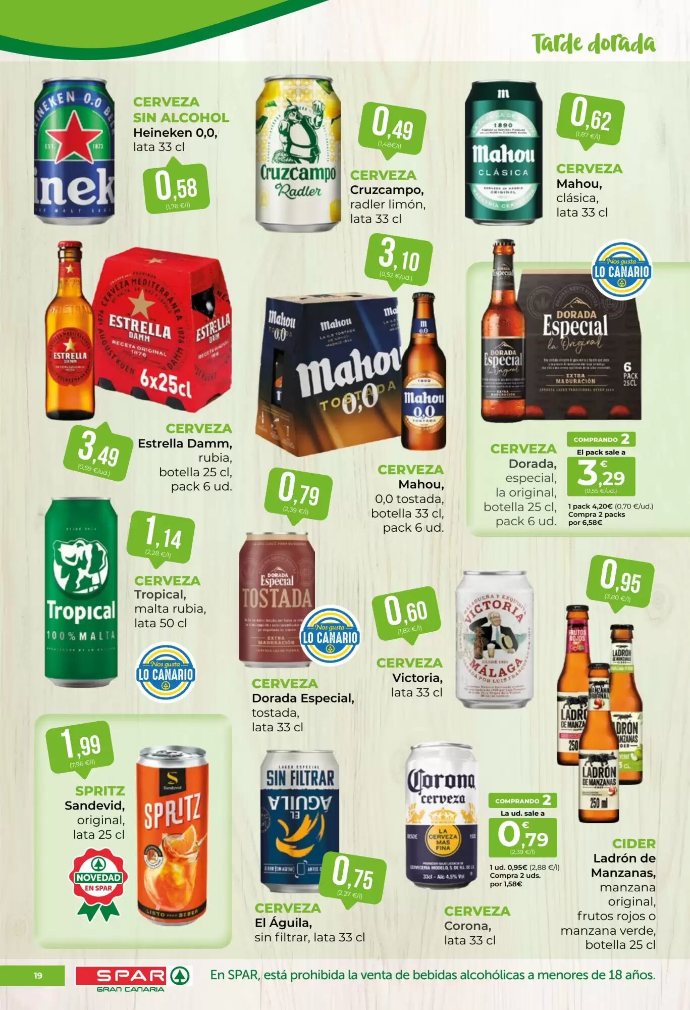 Folleto promocional de SPAR Gran Canaria válido desde el 21/08/2026 - Página 19.