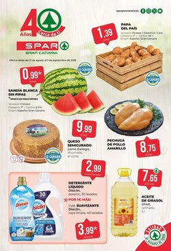 Folleto promocional de SPAR Gran Canaria válido desde el 21/08/2026