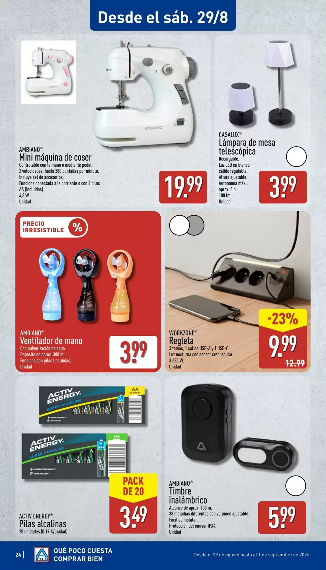 Folleto promocional de ALDI válido desde el 24/08/2026 - Página 24.