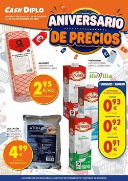 Folleto promocional de HiperDino válido desde el 25/08/2026