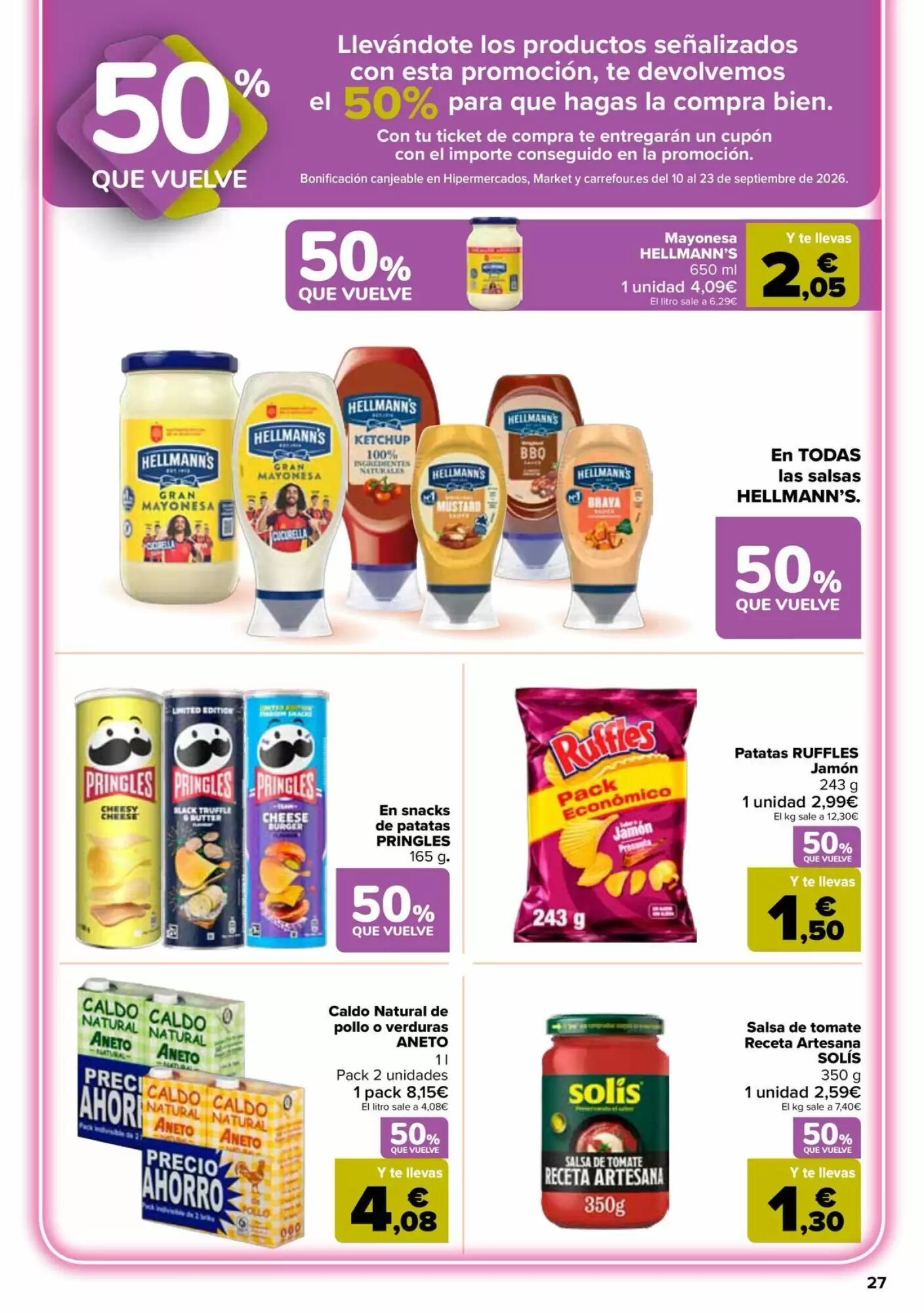 Folleto promocional de Carrefour válido desde el 26/08/2026 - Página 27.