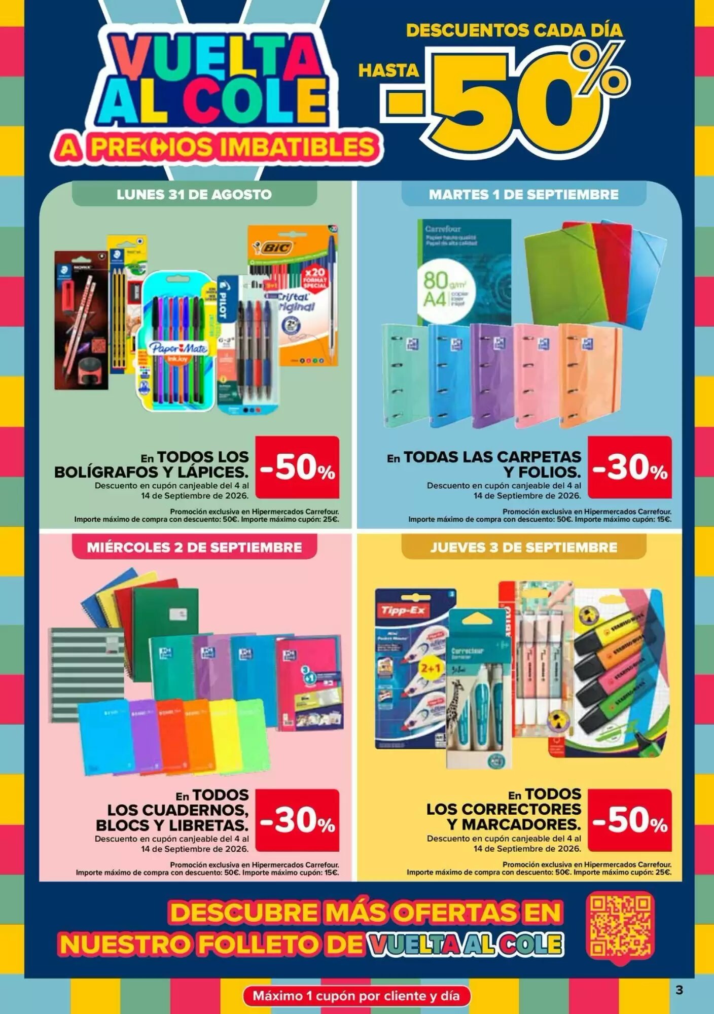 Folleto promocional de Carrefour válido desde el 26/08/2026 - Página 3.