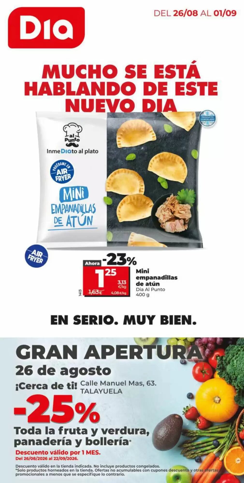 Folleto promocional de Dia válido desde el 26/08/2026 - Página 1.