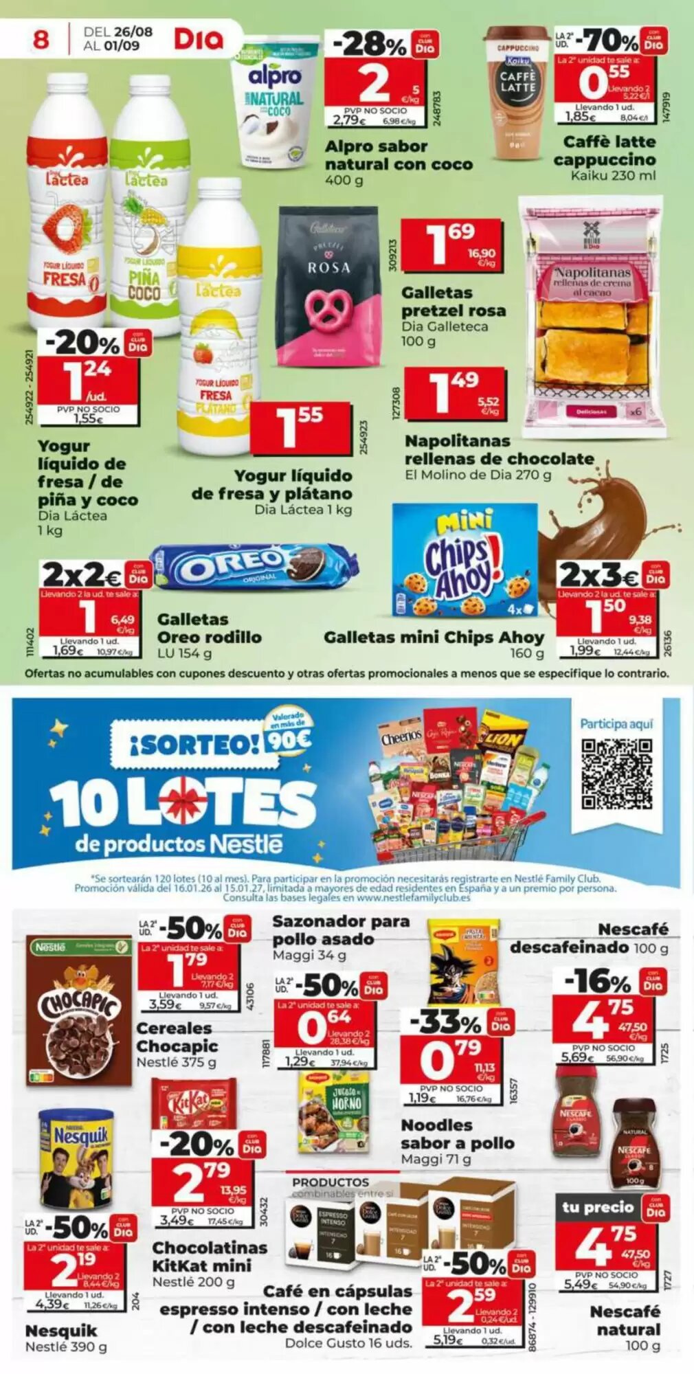 Folleto promocional de Dia válido desde el 26/08/2026 - Página 8.