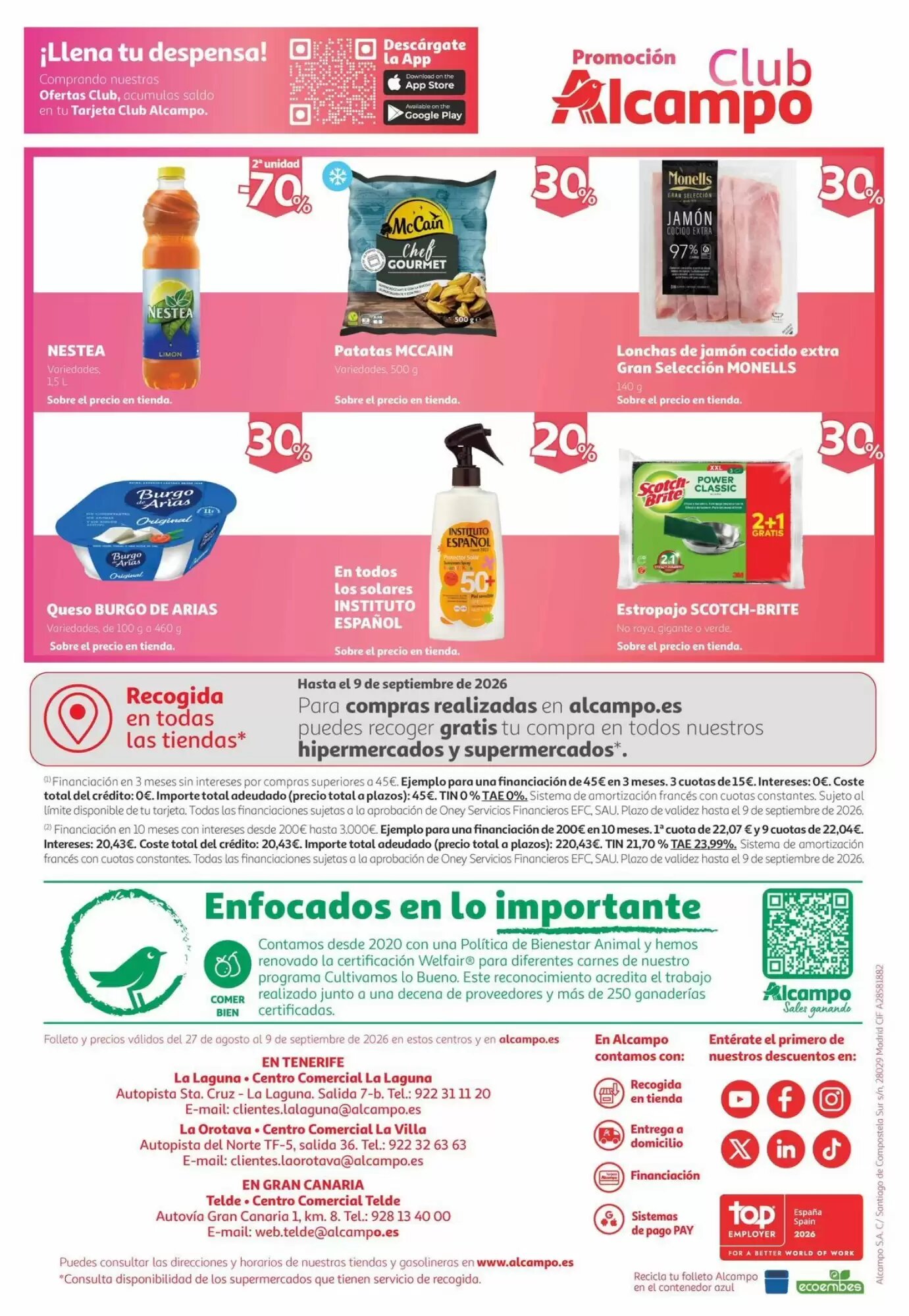 Folleto promocional de Alcampo válido desde el 27/08/2026 - Página 28.