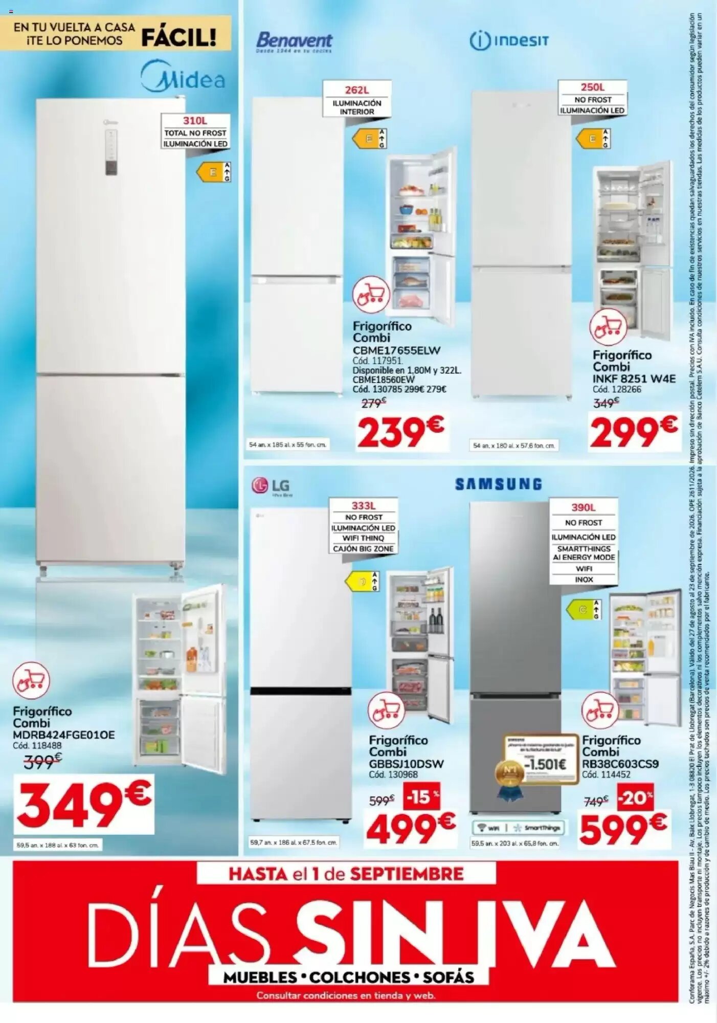 Folleto promocional de Conforama válido desde el 27/08/2026 - Página 12.