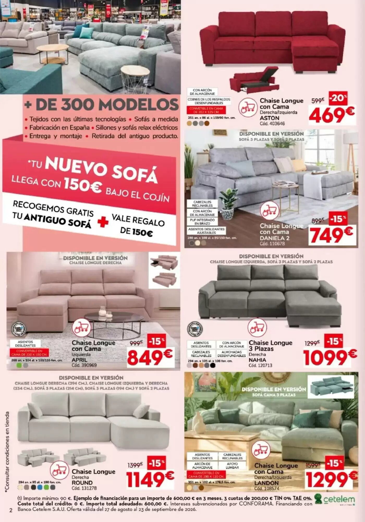 Folleto promocional de Conforama válido desde el 27/08/2026 - Página 2.