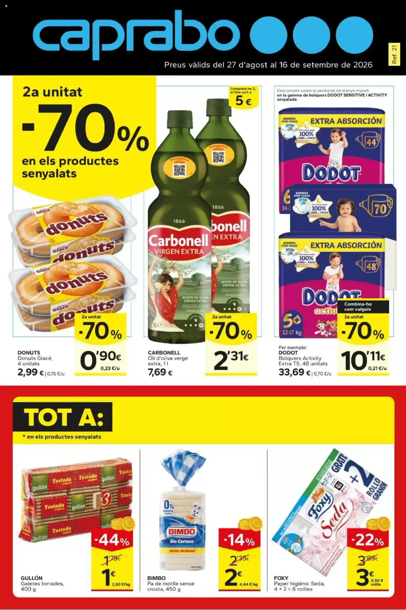 Folleto promocional de Caprabo válido desde el 27/08/2026 - Página 1.