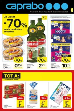 Folleto promocional de Caprabo válido desde el 27/08/2026